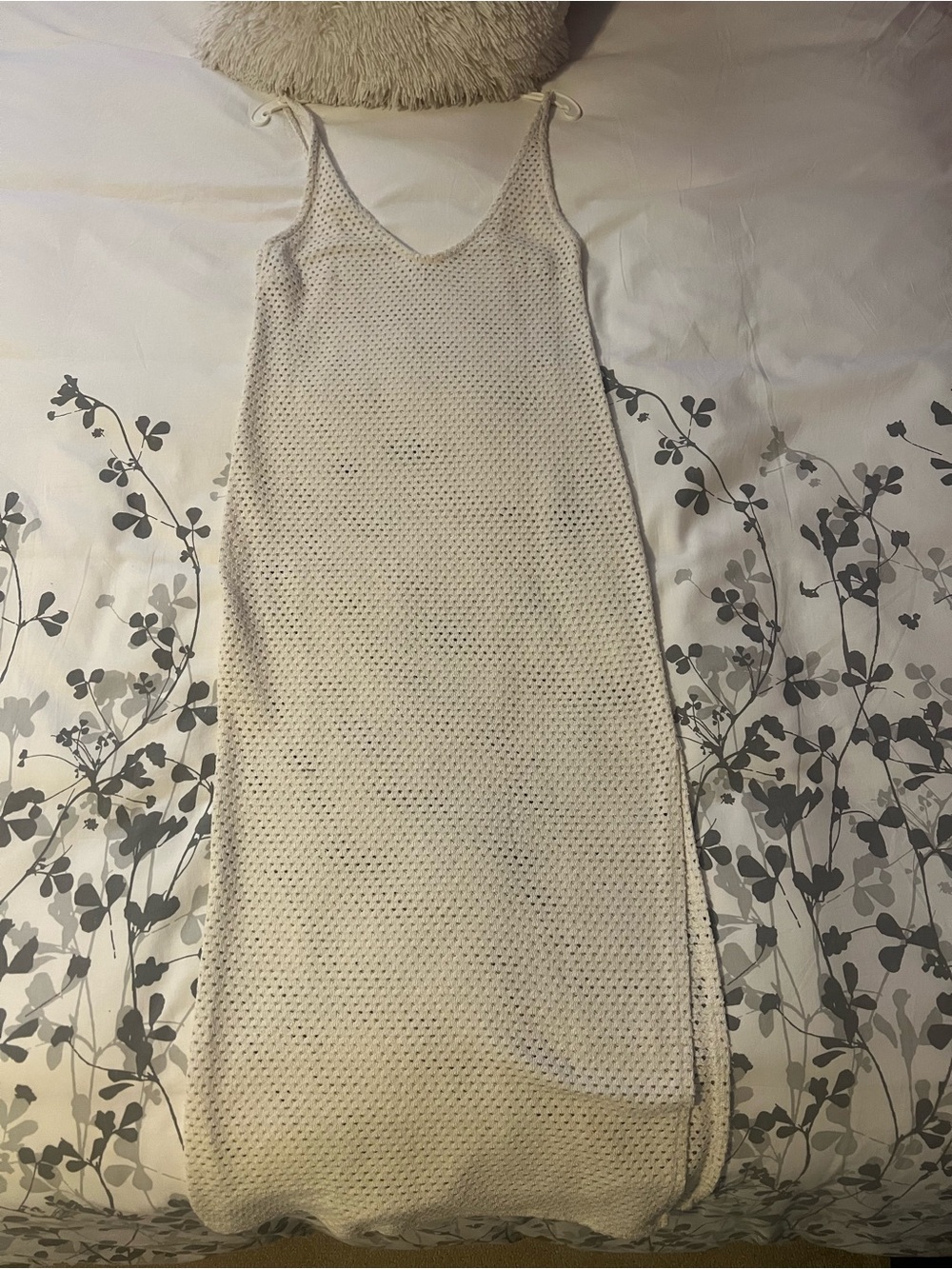 Neutral Beach Dress with V-Neck